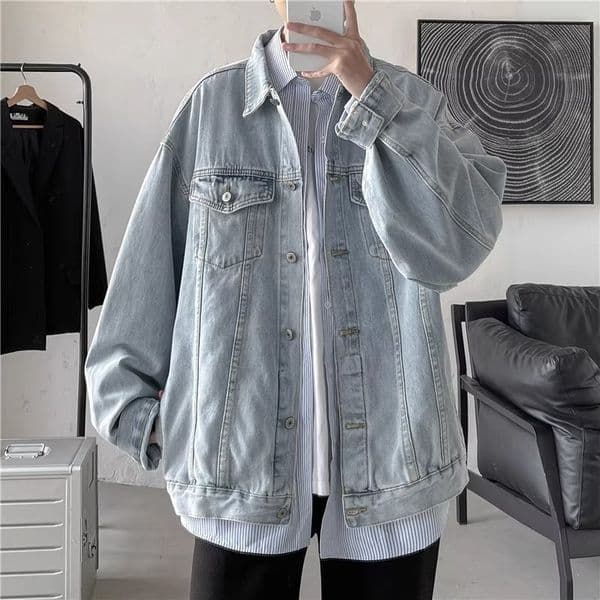Men's Denim Jcket Utumn Nd Winter Style Blue Top Jpnese Designer Jacket Retro Men's Csul Denim Cot Trendy Brnd For Utumn