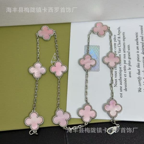 designer jewelry vanly cleeef necklace four-leaf clover ten-flower necklace for women slim design feel clavicle chain popular gift