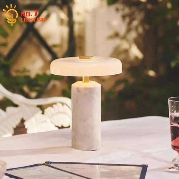 Danish Portable Charging Table Lamp with Touch Switch Atmosphere LED Marble Desk Lights Living Room Bedroom Bedside Study Cafe Z260227