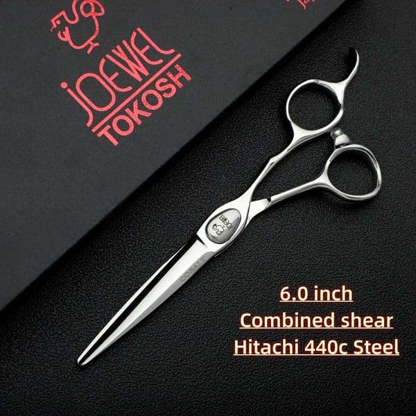 6.0-6.5 inch Professional Hairdressing Scissors, Japanese 440c Steel Hair Cutting Machine, Salon High Quality Barber Accessories H260303