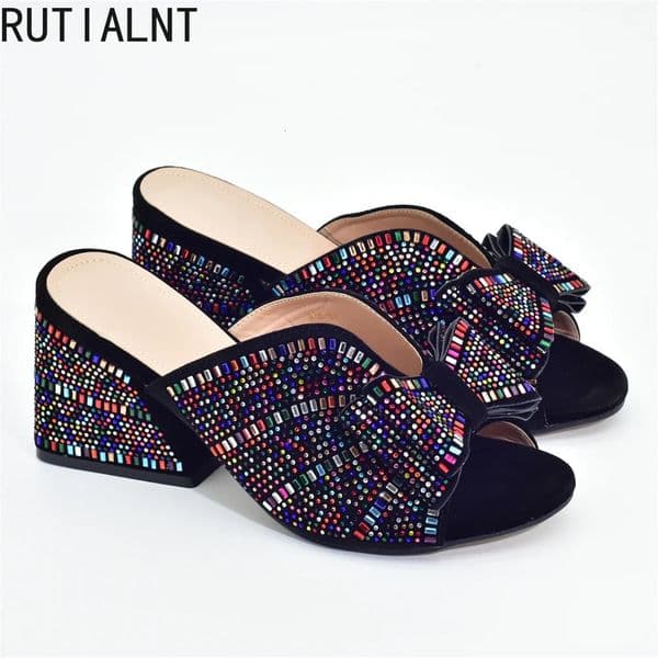 2025 Italian Elegant Women Party Pumps Decorated with Rhinestone Plus Size Women Shoes 43 High Heels Women Pumps Platform Heels 260303