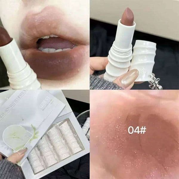 New Matte Nude Brown Waterproof Soft Mist Lip Stain Long Lasting Lipstick Korean Cosmetics Colorful Shiny Lips Makeup H260303