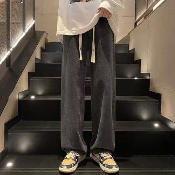 Vintage Jeans Designer Pants Men Spring Autumn Straight Loose Trendy Wide Leg American High Street Versatile Casual Long Pants Summer