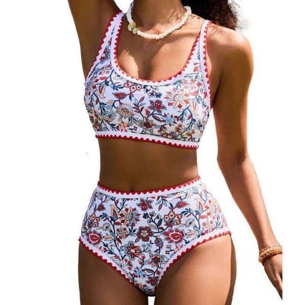 New Sexy Bikinis Print Swimsuits Women's Swimwear Push Up Female Beach Swim Wear Bathing Suits High Waist Bikini Set Pool Bather Y260303
