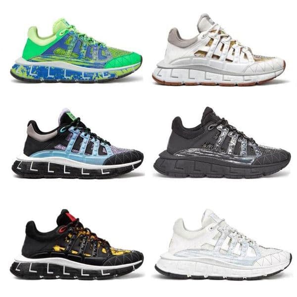free shipping Designer Shoes Trigrecas Sneaker fashion Men Women Casual Shoes Luxury leather Nylon Mesh Platform Sneakers Size 35-45