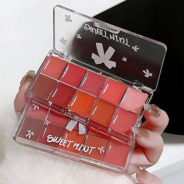 Jelly Gloss Ten Color Toned Frozen Plate Red Lip Glaze Palette Moisturizing Lipstick Long Lasting High color rendering H260303