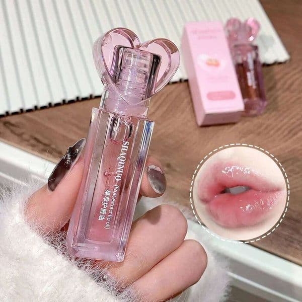 Plumping Jelly Gloss Lasting Moisturizing Transparent Lip Oil Water Light Mirror Peach Lipstick Women Lips Makeup Cosmetics H260303
