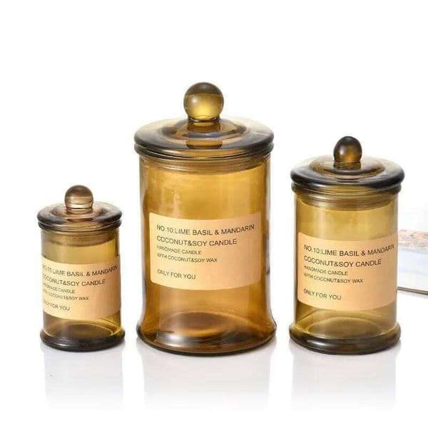 Aromatherapy Cover Eternal Life Flower Bedroom Decoration Candle Glass DIY Making Dustproof jar W260304