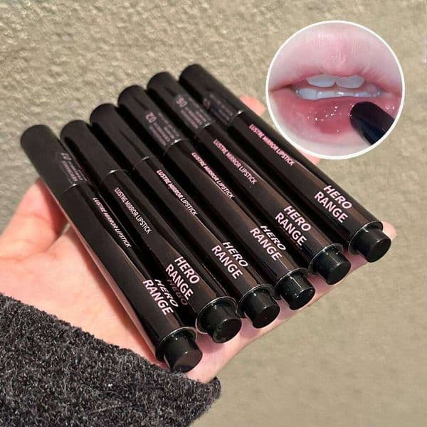 HERORANGE Push-button Mirror Moisturizing Long-lasting Lip Glaze Lipstick H260303
