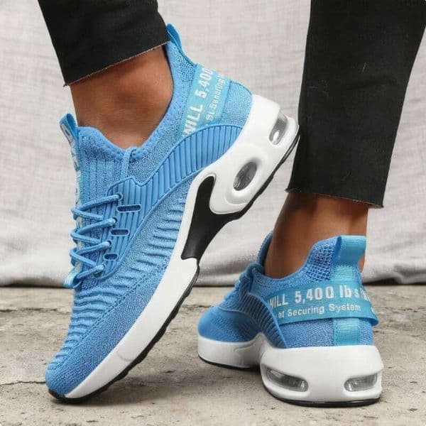 Unisex Cushion Running Breathable Knit Athletic Sneakers Lightweight Casual Walking Shoes for Gym Jogging Sports Trainers