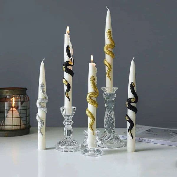 Ins Style Snake Spiral Long Rod Scented Soy Wax Candles for Aromatherapy Wedding Birthday Candle Home Party Decoration W260304
