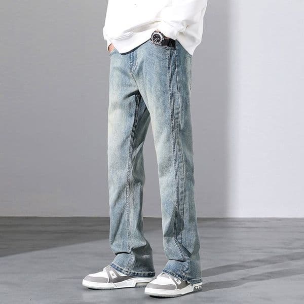 American High Street Spring-summer Vintage Men's Designer Pants Jeans 2026 New Style Cool And Casual Loose Straight-leg Slightly Flared Long Pants