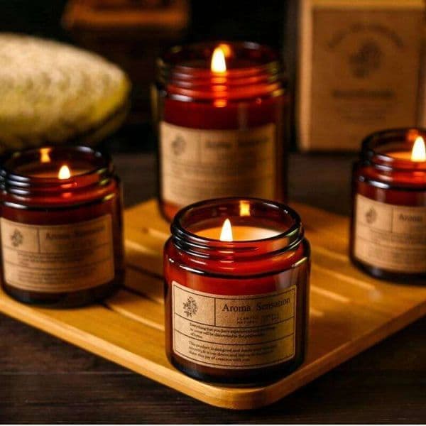 1pcs Candle Aromatherapy Box Soy Wax High End Customized Glass Cup Fragrance Companion Gift W260304