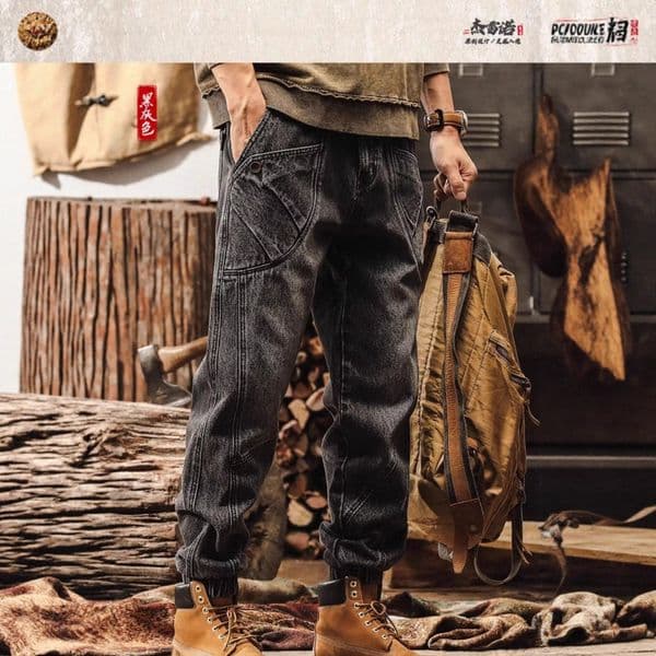 New Trendy Ins-style Simple And Artistic Jeans Fashionable And Designer Pants Versatile Popular In Harajuku With A Japanese-style Casual Vibe