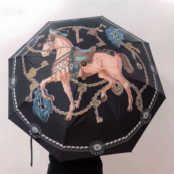 Designer Umbrella Designer Umbrella High Quality Automatic Rain Luxury Women Men Folding UV Sun Transparent luxury Sunshade Umbrellas Sun thumbnail 2