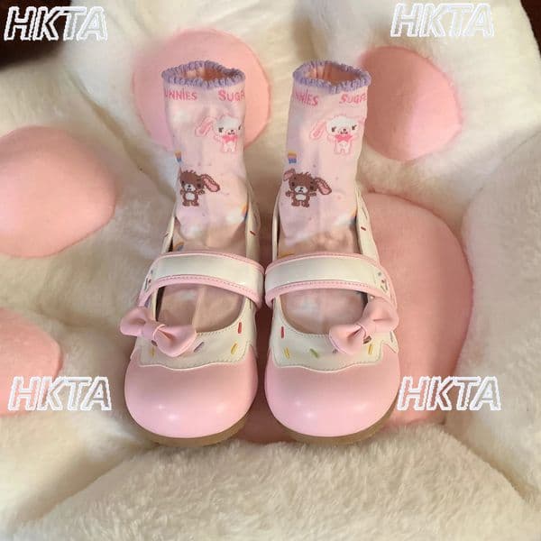 Japanese Soft Flat-soled Small Leather Shoes Cute Lolita Girl Original Mary Jane Cute Round Head Flats Shoes Women Shoe 260303