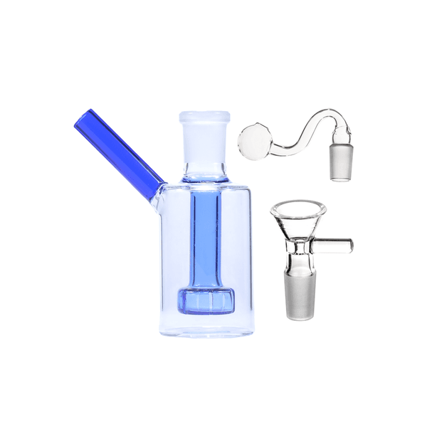 Portable 14mm Oil Burner Water Pipe Glass with Matrix Perc