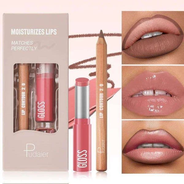 Pudaier Line Wet Gloss Lip Oil Set - Mirror Gloss, Moisturizing and Long-lasting, Daily Natural Nourishing Smudge, Gift H260303