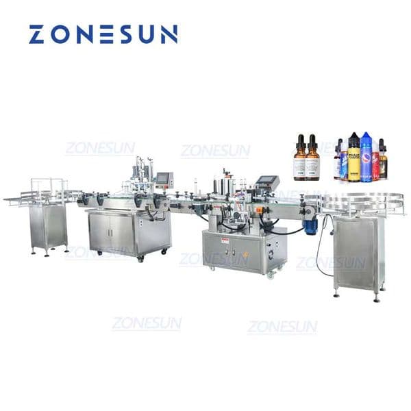 ZONESUN ZS-FAL180A8 Automatic Magnetic Pump Filling Capping Labeling Machine for Bottle Production Line