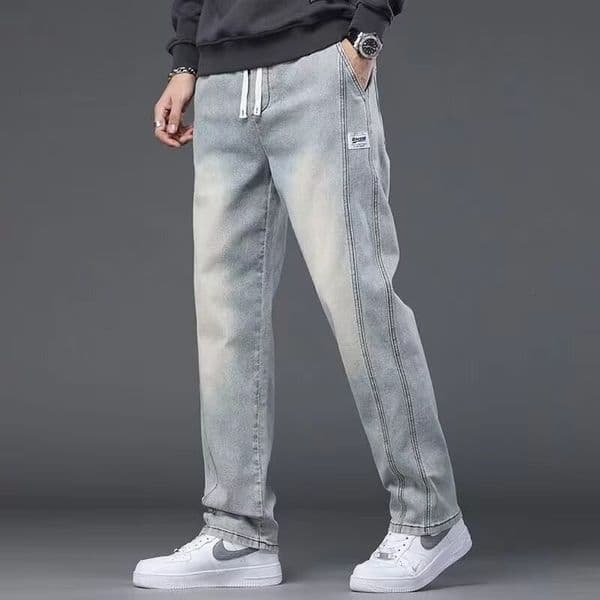 2026 Men's Jeans Spring Autumn Loose Straight Long Pants Casual Spring Autumn Trendy Designer Pants Wide Leg Pants For Men