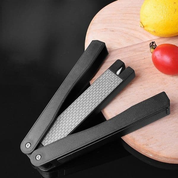 1pc Portable Handheld Double Sided Sharpener 400/600 Grit Foldable Diamond Knife Sharpening Stone for Kitchen 260228