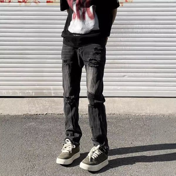 American-style Designer Pants High Street Jeans For Men Summer Trendy Versatile Vintage Pants With A High-end Feel Loose Straight-leg Trousers