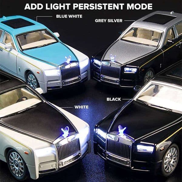 Scale 1/24 Rolls Royce Phantom Metal Diecast Alloy Toys Cars Model With Sound For Boys Children Kids Toy Vehicles Collection C260305