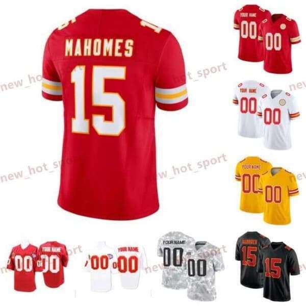 Patrick Mahomes Custom Football Jersey Xavier Worthy Travis Kelce Chris Jones Trent McDuffie George Karlaftis Isiah Pacheco Nick Bolton Rashee Rice Creed Humphrey