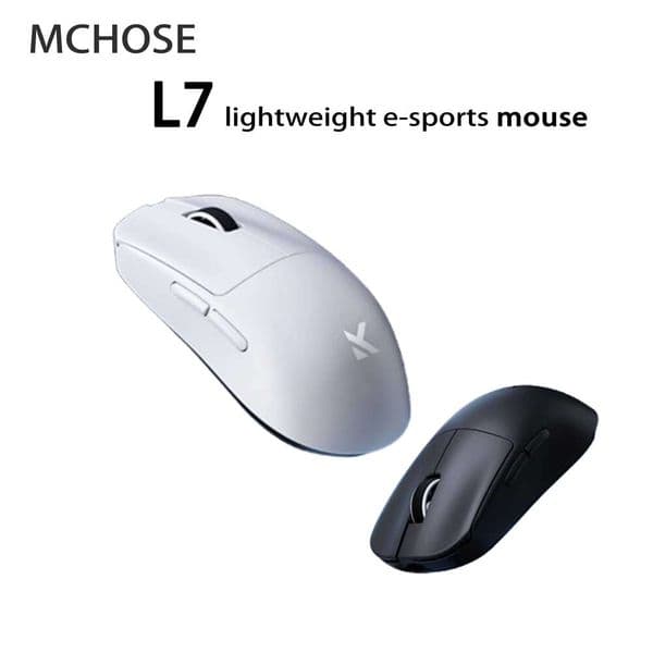 MCHOSE Pro Wireless Gaming Mouse L7 Ultra PAW3395 26K Sensor Dual 8K Polling 39g Ultra-Lightweight2.4GHz RF/BT/Wired Tri-Mode 26L0305