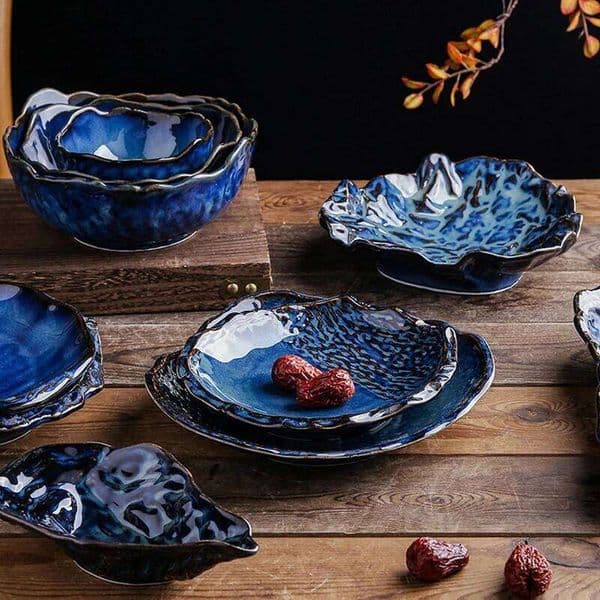 Creative Kiln Change Ceramic Irregular Dinner High-end Hotel Snack Salad Plate Cold Dish Fruit Pla 26W0305