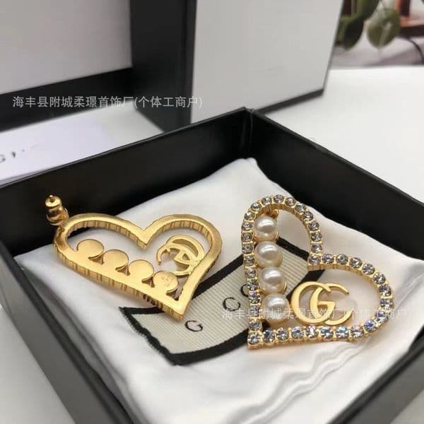 Designer jewelry gg earrings Trendy Design Heart Earrings Fashion OL Classic Palace Style Earrings