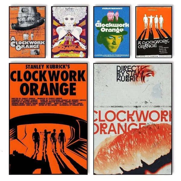 Movie A Clockwork Orange Poster art canvas HD aesthetic Printing Paper Wall Art for Living Room Bar fashion Home Decor 26L0305