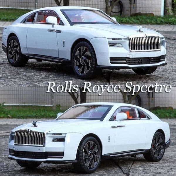 1:24 Alloy Rolls Royce Spectre Models Cars Diecast Toys with Light Sound Vehicle 5 Doors Opened Miniature Car Boys Perfect Gifts C260305