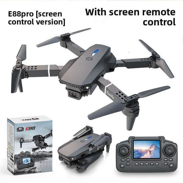 Cross-Border E88pro Foldable Drone Aerial Photography HD Quadcopter With Screen Camera Remote Control Aircraft Kuhangxin