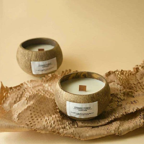 Coconut Shell Aromatherapy Candle Essential Oil Premium Plant Wax Fragrance Home Companion W260304