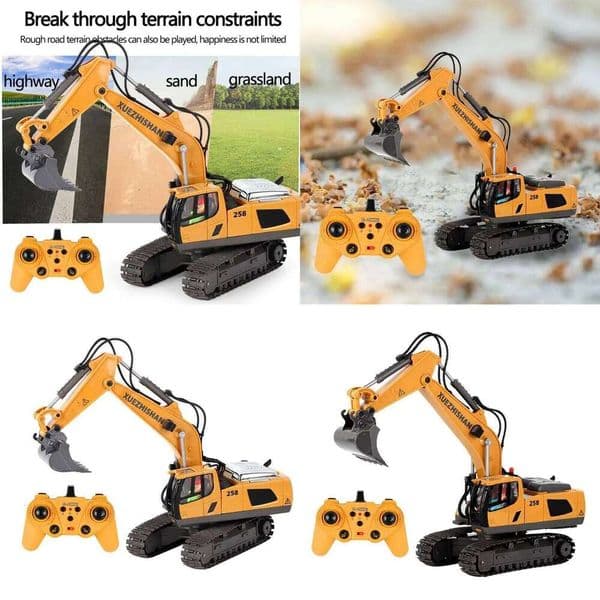 Remote Control Car Bulldozer Tractor Engineering Vehicle Toys for Kids Boys Gifts Z260304