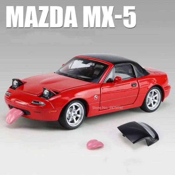 1/32 Scale Alloy Diecast MX-5 Sports Car Model Toy Highly Simulated Supercar Door Can Open Advanced Gift for Boys Birthday C260305