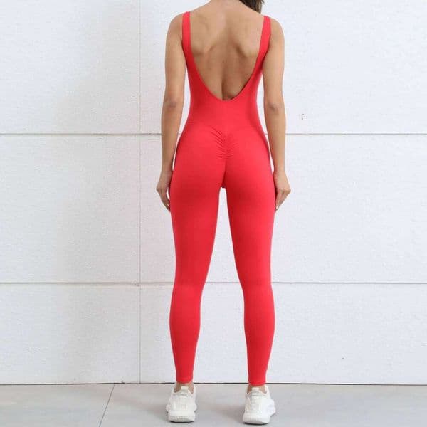 Sexy less One-piece Suit Gym Sports Jumpsuit Yoga Clothing Women Workout Set Bodysuits Fitness Rompers Female 26H0305