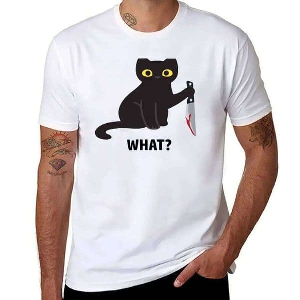 shirts graphic T-Shirt WHAT casual heavy man t cotton shirt CAT L260305