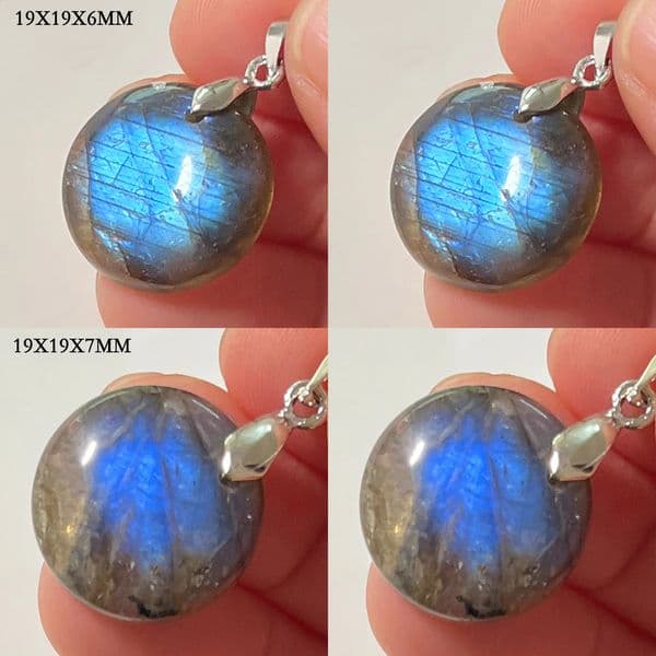 2Pcs-4Pcs/Set Necklace Pendant Natural Stone Irregular Shape Blue Labradorite Bead 260302