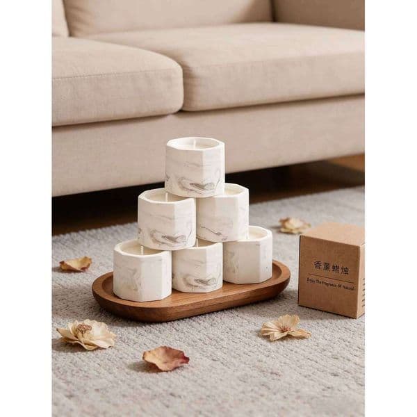 Smokeless soybean plant wax essential oil aromatherapy ink plaster candle W260304