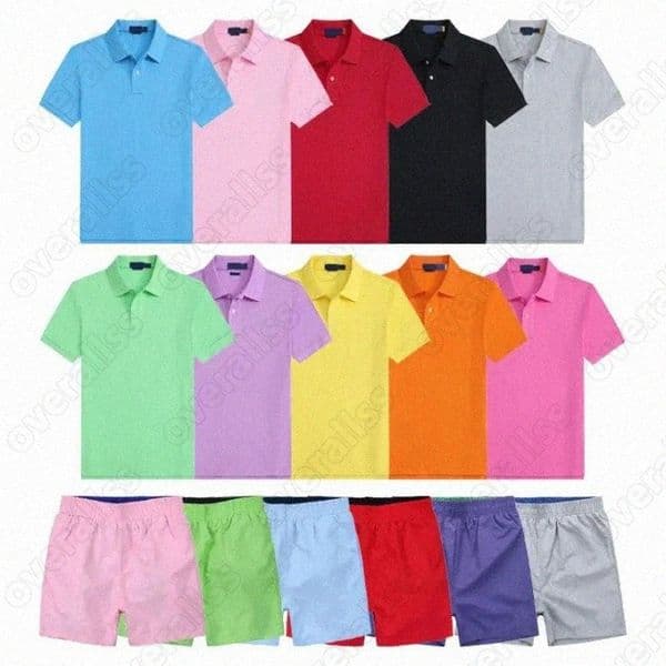 small pony Mens Brands men Casual Cotton Sleeve Business Chest Letter Clothing Shorts Sleeve Big and Small Horses Clothes D4NG#