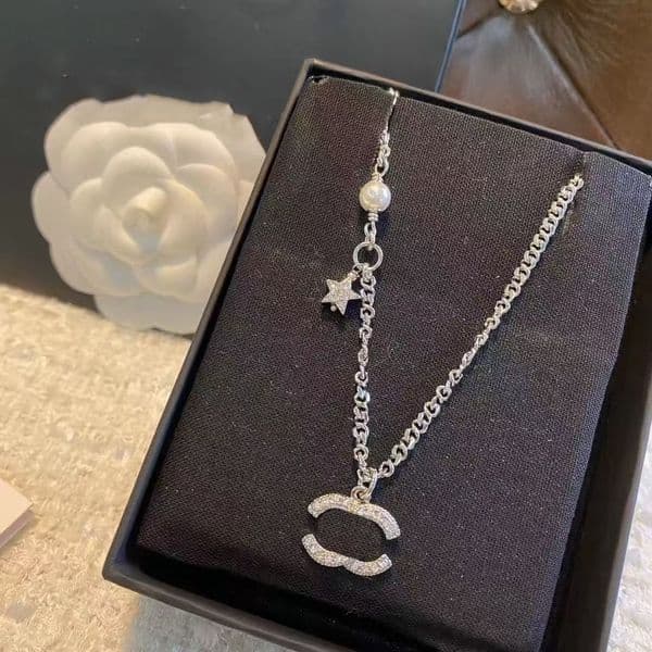 Necklaces designer necklaces luxury jewelry designer jewelry women metal diamonds letter charm necklace Extra long style gift 3 styles good nice