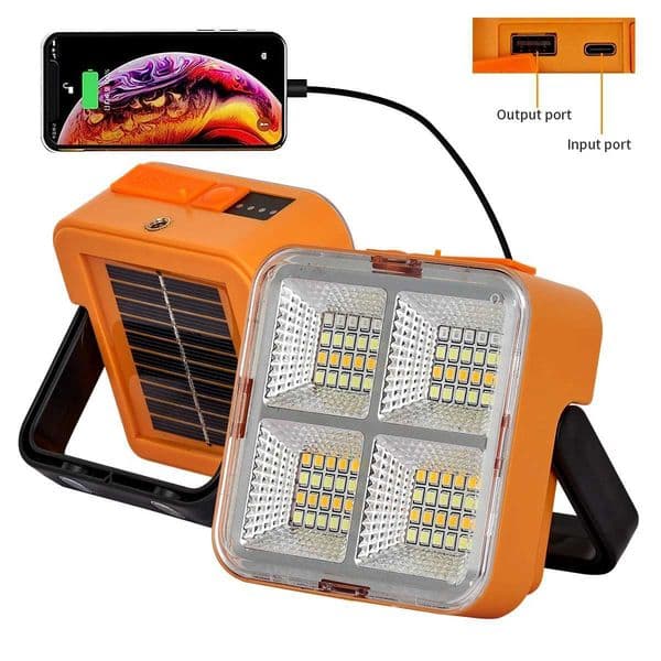 Outdoor Portable LED Solar Floodlight Rechargeable 500W Spotlight Lantern Suitable for Emergency Lighting Camping Searchlight H260305