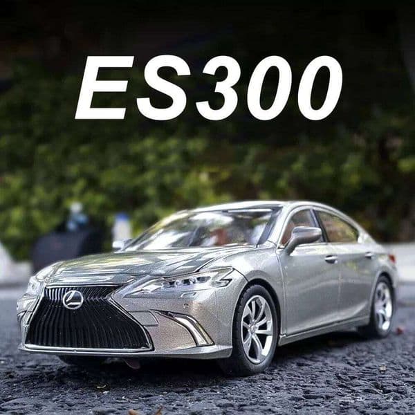 1:24 ES300 ES300H Diecast Models Toys Alloy Cars with Light Music Rear Wheel Pull Back Doors Opened Vehices Home Decor Ornaments C260305
