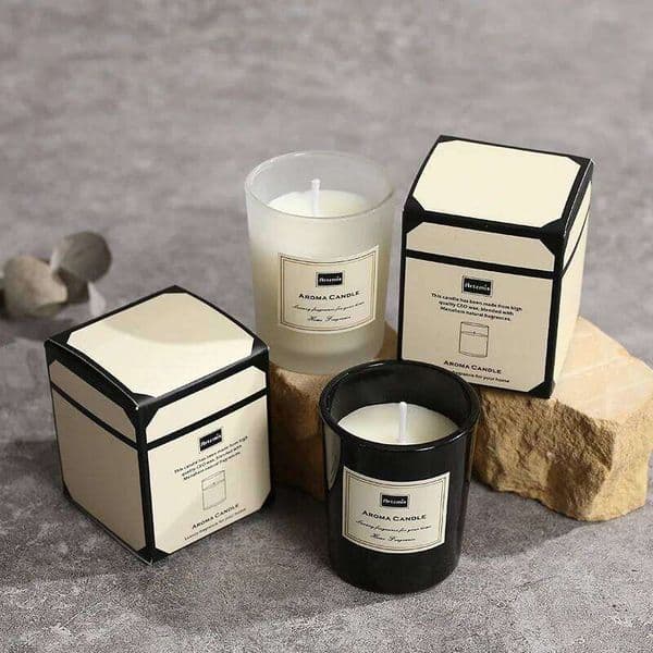 Ins Style Simple Glass Jar Scented Essential Oils Soy Wax Candle Aromatherapy Home Decoration Birthday Christmas Gift W260304 W260305