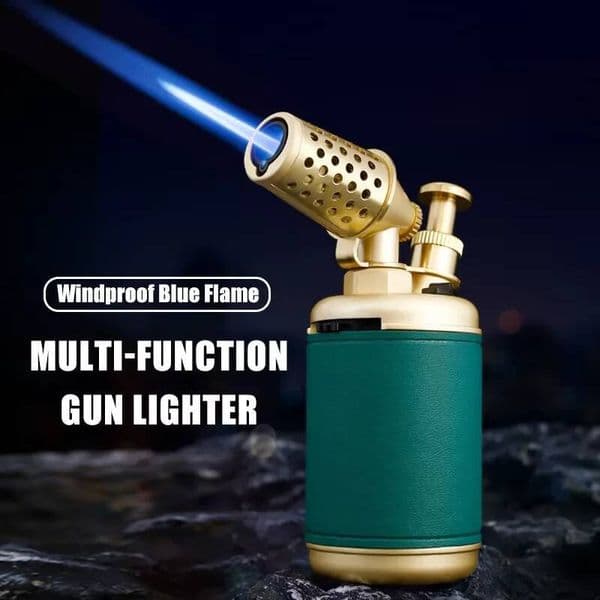 JOBON Multi-Function Strong Gun Windproof Blue Flame One-Touch Lock Fire Retro Appearance Design Cigar Lighter