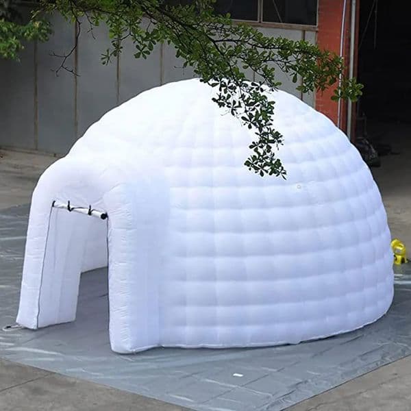 Oxford 10mLx10mWx6mH (33x33x20ft) Inflatable Igloo Dome Tent with Air Blower and LED Lights House Yurt For Outdoor Event Party Wedding Exhibition