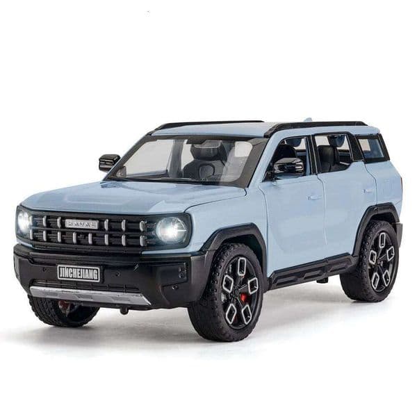 1:24 Haval X-DOG TANK 500 Alloy SUV Car Model Toy 6 Doors Opened Sound Light Pull Back Front Wheel Steering Vehice Friend's Gift C260305
