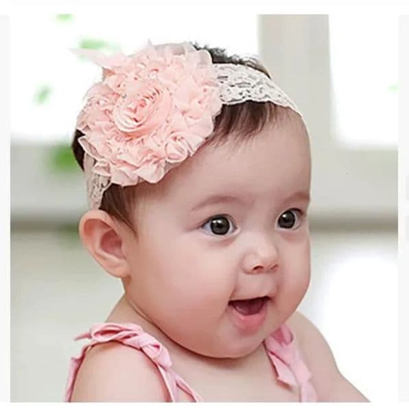 baby hair clip cute Kid Hair Accessories 50%Off Baby Headbands Moq:10Pcs Korean Bands Hair Roses With Princess Flower Head Girl Tie